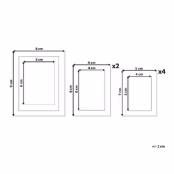 Wall Gallery of Maps 7 Frames Black DENKORO