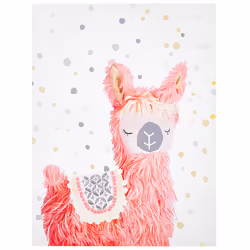 Canvas AFASSA Animal Motif 60 x 80 cm Pink