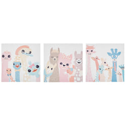 Canvas Set of 3 TILLIA Animal Motif 30 x 30 cm Multicolour