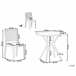 Bistro Set SERSALE White