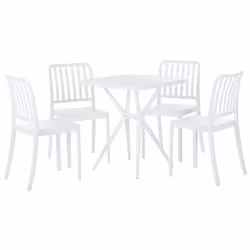 Garden Dining Set 4 Seater SERSALE White