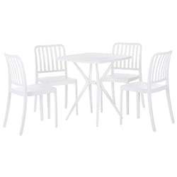 Garden Dining Set 4 Seater SERSALE White