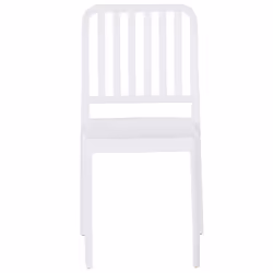 Set of 4 Garden Chairs SERSALE Synthetic Material White
