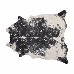 Faux Cowhide Area Rug with Spots 130 x 170 cm Black and White BOGONG