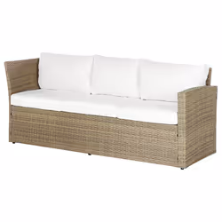 Garden Lounge Set with Table and Ottoman 5 Seater BARDI with Cushions PE Rattan Brown