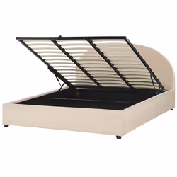 Ottoman Bed Boucle VAUCLUSE 180 x 200 cm (EU Super King) Beige