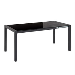 Extending Dining Table GRANADA Black 120/160 cm 80 cm