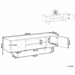 TV Stand SALINA Brown/ Black