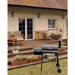 Beliani KATLA Grill Cart Charcoal (fuel) Black - Additional view 4