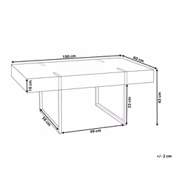Coffee Table MERCED White Marble