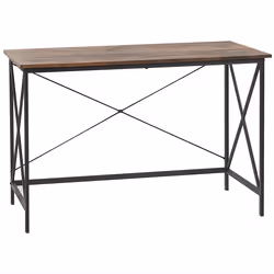 Home Office Desk FUTON Dark Brown 115 cm 60 cm