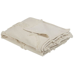 Cotton Blanket 125 x 150 cm Beige ACACIA
