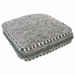 Pouffe BIRCH Cotton Dark Green 60 cm 60 cm 12 cm