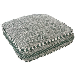 Pouffe BIRCH Cotton Dark Green 60 cm 60 cm 12 cm
