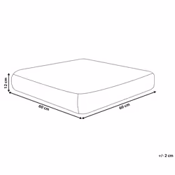 Pouffe BIRCH Cotton Dark Green 60 cm 60 cm 12 cm