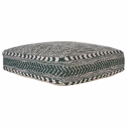 Pouffe BIRCH Cotton Dark Green 60 cm 60 cm 12 cm