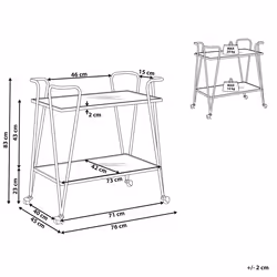 Kitchen Trolley NOTI Metal Gold