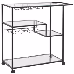 Kitchen Trolley MARCOLA Metal Black