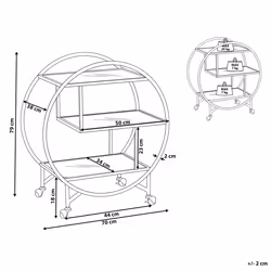 Kitchen Trolley COLTON Metal Gold