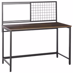 Office Desk with Memo Board VINCE Black 118 cm 60 cm