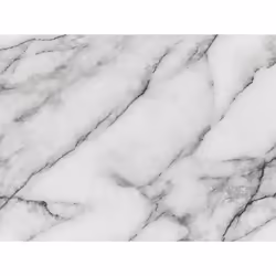 Round Dining Table 90 cm Marble Effect White with Gold BOCA - Additional view 5