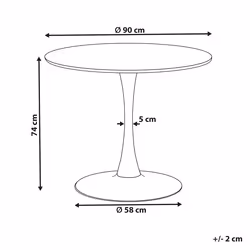 Dining Table BOCA Black Marble 90 cm 90 cm