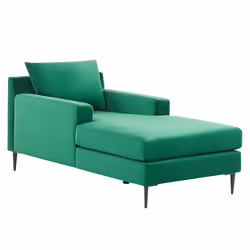 Chaise Longue GUERET Velvet Green