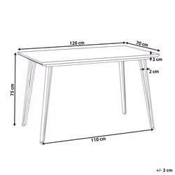 Dining Table GREYTON White 120 cm 70 cm
