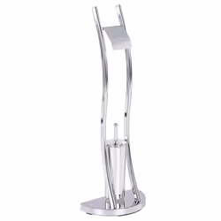 Toilet Roll and Brush Holder SOACHA Metal Silver