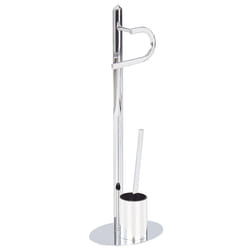 Toilet Roll and Brush Holder SARTO Metal Silver