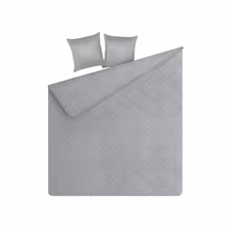 Embossed Bedspread and Cushions Set 160 x 220 cm Grey ALAMUT