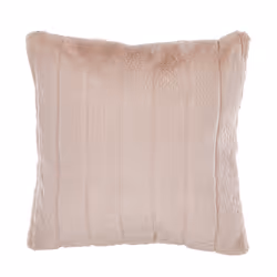 Set of 2 Decorative Cushions PUMILA Faux Fur 45 x 45 cm Pastel Pink Solid