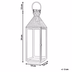 Lantern BALI Stainless Steel 54 cm Black
