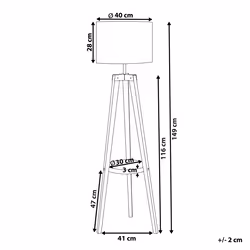 Floor Lamp BLUFF Pine Wood White