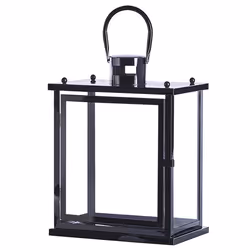 Lantern TENERIFE Stainless Steel 34 cm Black