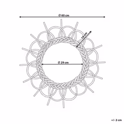 Wall Mirror TELAKIA 60 cm 60 cm Rattan Black