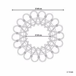 Wall Mirror BABAI 60 cm 60 cm Rattan Natural - Additional view 2