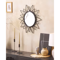 Wall Mirror AROEK 61 cm 61 cm Rattan Black - Additional view 4