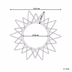 Wall Mirror AROEK 61 cm 61 cm Rattan Natural