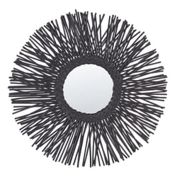 Wall Mirror KALASIN 60 cm 60 cm Rattan Black