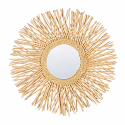 Wall Mirror KALASIN 60 cm 60 cm Rattan Natural