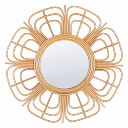 Wall Mirror PASAKU 60 cm 60 cm Rattan Natural