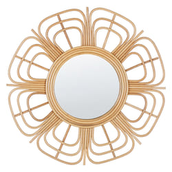 Wall Mirror PASAKU 60 cm 60 cm Rattan Natural