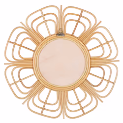 Wall Mirror PASAKU 60 cm 60 cm Rattan Natural