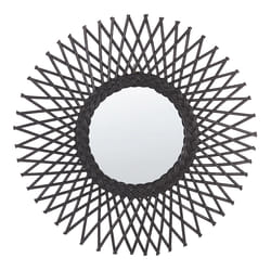 Wall Mirror TAGOLU 60 cm 60 cm Rattan Black