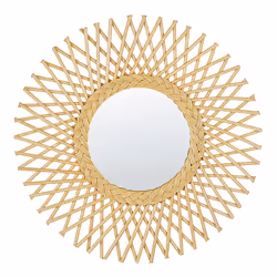Wall Mirror TAGOLU 60 cm 60 cm Rattan Natural