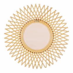 Wall Mirror TAGOLU 60 cm 60 cm Rattan Natural