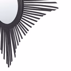 Wall Mirror MAJENE 60 cm 60 cm Rattan Black - Additional view 2