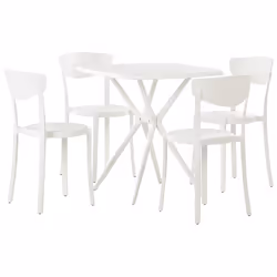 Outdoor Dining Set for 4 SERSALE/VIESTE White