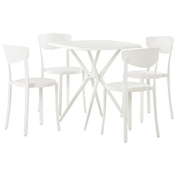 Outdoor Dining Set for 4 SERSALE/VIESTE White